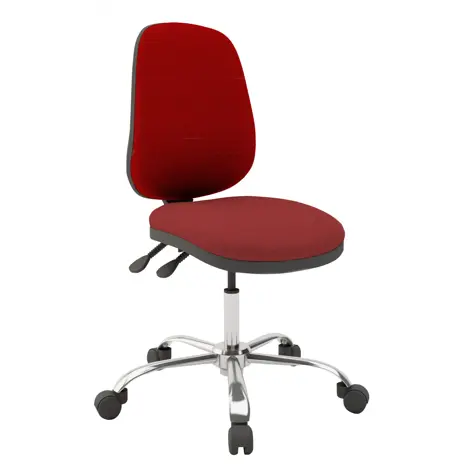 High Back Operators Chair - Chrome - Task Adjustable Arms - Bingham FL801